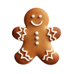 gingerbread man cookie. clipart for design. Christmas elements. isolated on transparent background.