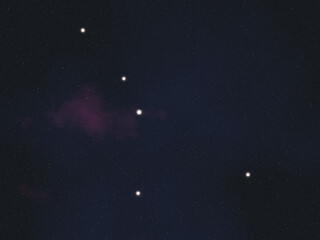 Cancer Constellation stars in outer space. 3D rendered illustration. Elements of this image were furnished by NASA