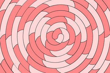 Christmas cartoon style background. Vector abstract swirl, vortex backdrop. Candy cane, lollipop pattern. - 684838642