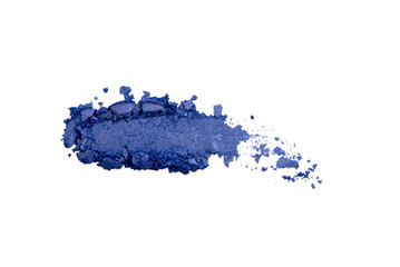 Shimmering bright palette of Face Cosmetics Make up. Craked texture of  eye shadows  against white background with copy space for text.