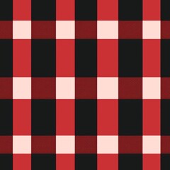Red checkered pattern. Simple plaid background created with Generative Ai technology