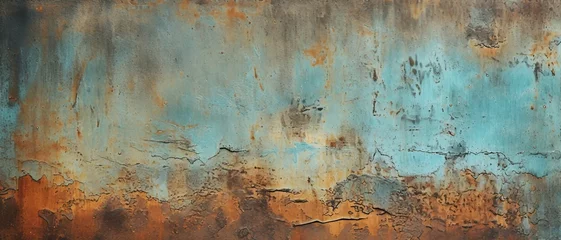 Tuinposter Roughened Metal Patina texture background, roughened metal surfaces with a grunge texture, can be used for printed materials like brochures, flyers, business cards.  © png-jpeg-vector