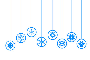 Snowflake Christmas. Snowflake set. Christmas card with snowflake border. Vector eps 10