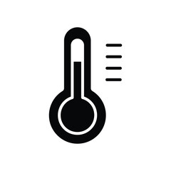 Thermometer icon isolate white background vector stock illustration