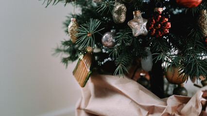 xmas tree at home, authentic lifestyle