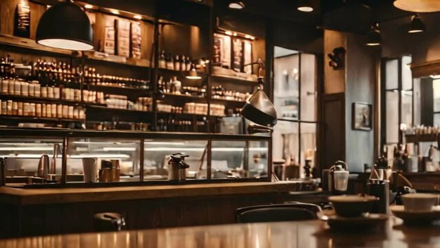interior of a coffee bar