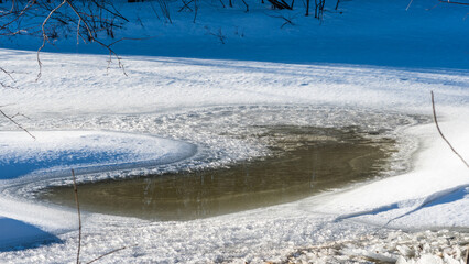 Walking in a winter day