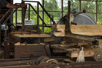 Sawdust Flies at Steam Powered Sawmill