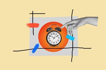 time concept, alarm clock in hand
