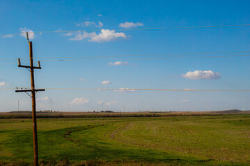 Open grass field in the countryside