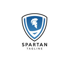 Spartan Shield Warrior Logo Symbol Design Template Flat Style Vector