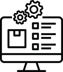 manage stock program icon manage inventory Management software symbol