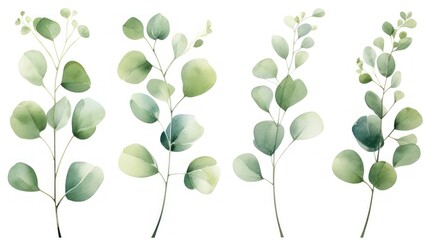 Green Leaf Bouquet Collection for Wedding Stationary and Greetings AI Generated