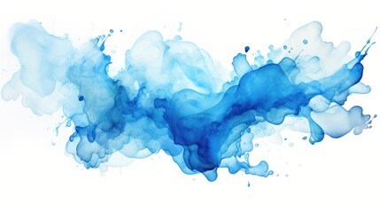 Blue Watercolor Splash Background AI Generated