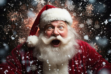 Male christmas santa winter santa red portrait december men claus person holiday celebration