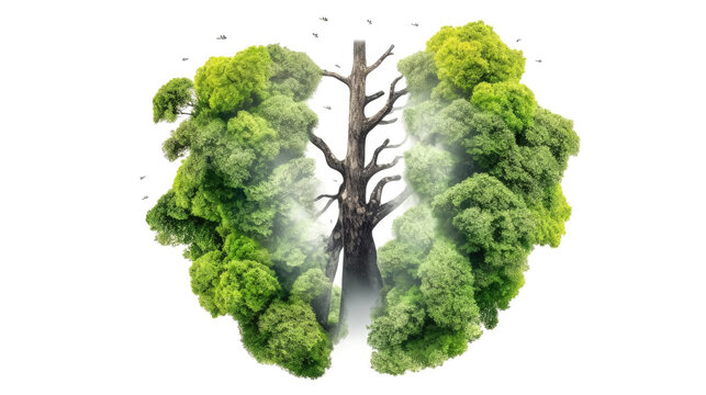 Tree shaped lungs, A powerful symbol merging human breath