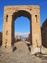 Street in the ancient city of Pompeii