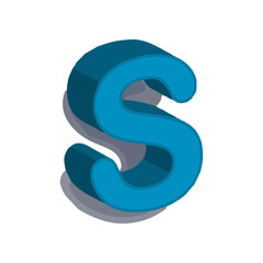 Fototapeta premium Letter S. 3D design vector