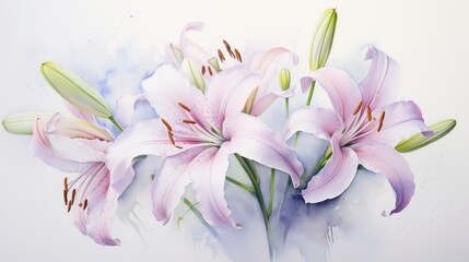 Soft Delicate Watercolor of the Gentle Soothing Life AI Generated
