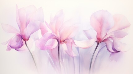 Elegant Soft Watercolor of Delicate Fragile Cy AI Generated