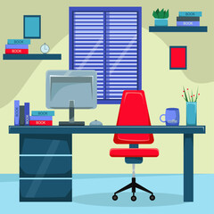 office interior workspace room career space
