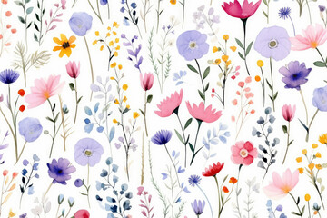 Spring floral pattern summer flower blossom seamless