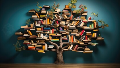 books made into tree