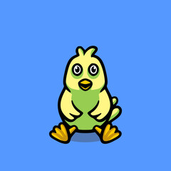 cartoon chick mascot cartoon logo