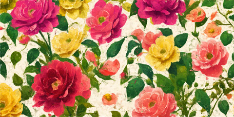 Beautiful abstract floral peony flower illustration