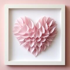 valentine love inside the frame, flower-like shape