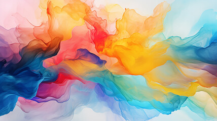 bright multicolored paints, gradient transition spectrum, abstract background mixing a swirl of colors