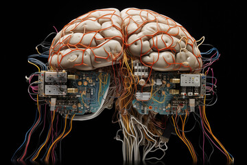 Artificial intelligence brain robotics computer technology cyborg implants in human beings