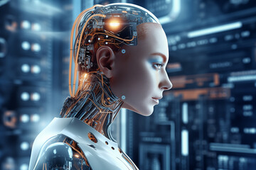 Artificial intelligence robotics computer technology cyborg implants in human beings