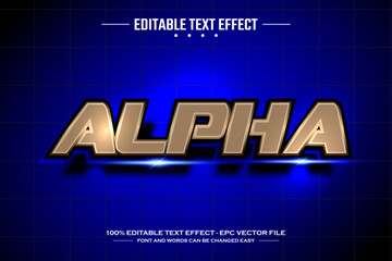 Alpha 3D editable text effect template