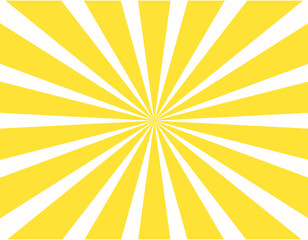 シンプルな集中線/黄