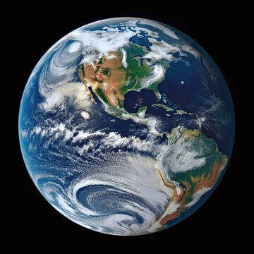 The Earth planet photos taken from satellites