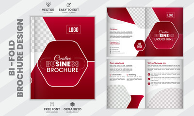 corporate bi fold brochure design.