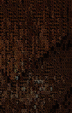 Data streaming numbers display abstract background in color