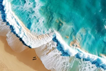 Fototapeten beautiful view of the beach from above. generative ai © LivroomStudio