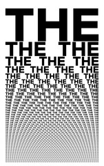 Black and white background composed of big amount of The decreased words.