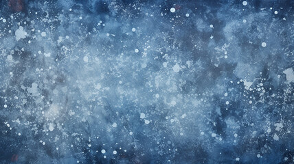 blue background watercolor light spots on the wall, flat background for design, copy space winter concept