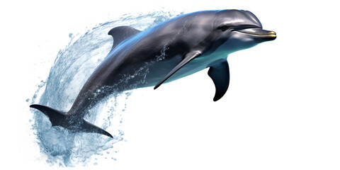 dolphin white background, dolphin water, isolated