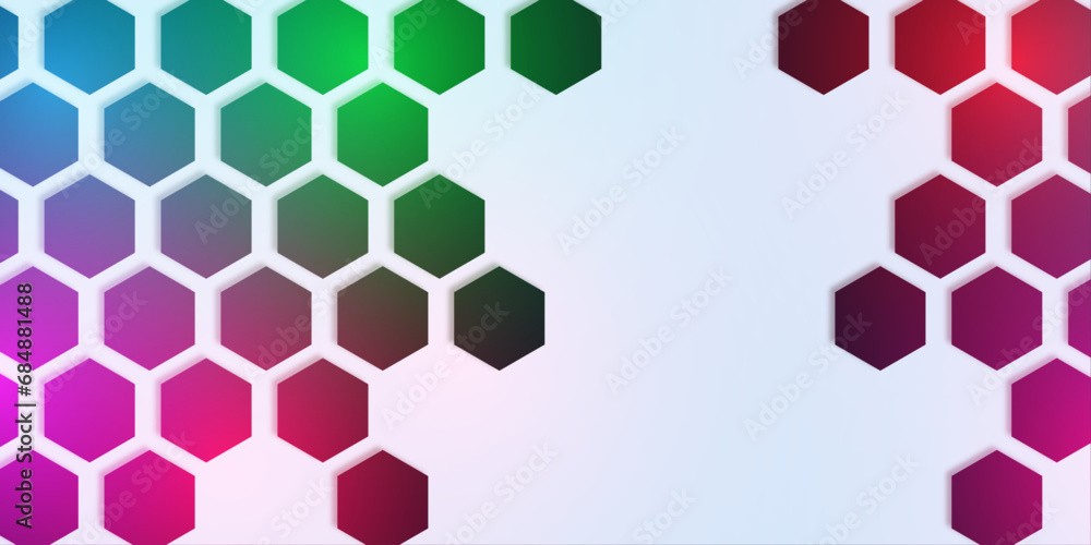 Poster abstract hexagon geometric vector background