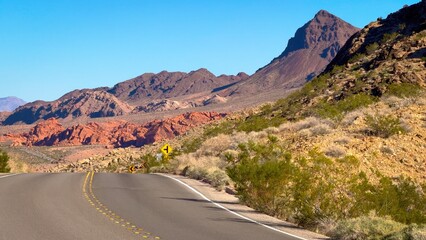 Lonely road through the Arizona desert - travel photography