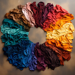 Pantone de colores representado con diferentes telas generado por ia
 - obrazy, fototapety, plakaty