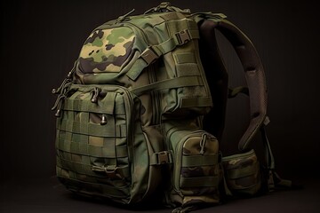 Olive Brigade: Tough & Rugged Military Camouflage Image in a Bold Olive Color Pattern