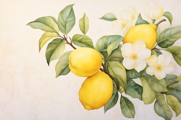 Pale Lemon Splash: Vibrant Watercolor Canvas Painted with a Sun-kissed Hue