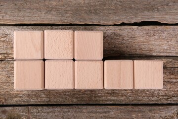 International Organization for Standardization. Cubes with abbreviation ISO 22000 on wooden table,...