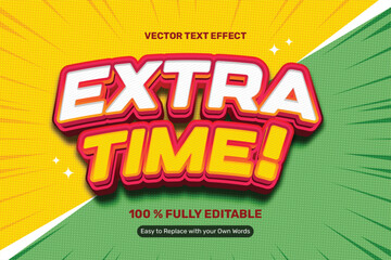 Extra Time Sport Text Effect - obrazy, fototapety, plakaty
