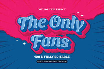 Only Fans Blue Pink Text Effect